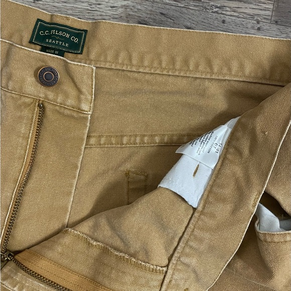 C.C. Filson Pants Men’s Size 42D Beige Seattle Duck Canvas Cloth 42x25 - Picture 6 of 10